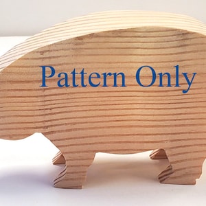 3D wooden pig pattern