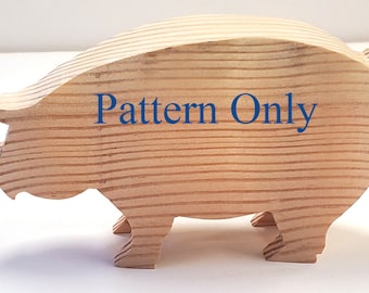 3D wooden pig pattern