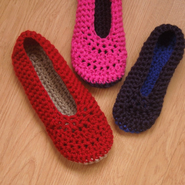 Ballet Flats Crochet Pattern, House Slippers Women, House Shoes, Crochet Slippers, Easy Crochet Pattern, Ballet Slippers, pdf Pattern