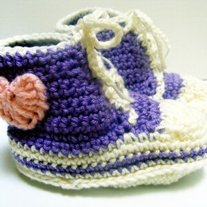 Crochet PATTERN - Hi Top Sneakers For Baby - Instant Download