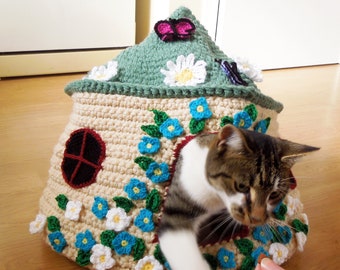 Fairy Tale Cat Cave Crochet Pattern