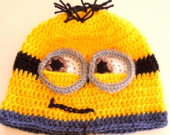 Wzór na czapkę Minionki na szydełku: prosta terminologia amerykańska (wzór w formacie PDF)