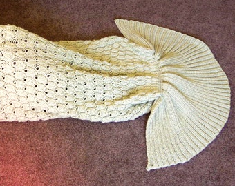 Mermaid Tail Blanket Pattern: Chunky Knit Afghan (PDF Pattern)