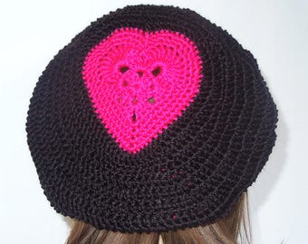 Heart Beret Crochet Pattern, Heart Hat, Crochet Heart Hat, Valentine Hat, Heart Hat Pattern, Beret Hat, Valentine for Her, Womens Hat, Beret