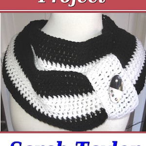 Foulard infini MOTIF au crochet, projet rapide et facile - téléchargement immédiat