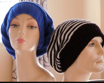 Knitting PATTERN - Slouchy Hat - Easy, Instant Download