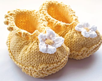 Baby Booties Knitting Pattern, Baby Girl Shoes, Baby Shoes Pattern, Baby Shower Gift, Summer Baby Shoes, Easy Knitting Pattern, Infant Shoes