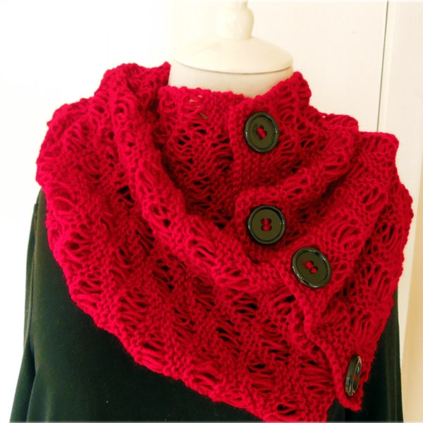 KNITTING PATTERN - The Big Cowl, Quick and Easy To Make (one size)