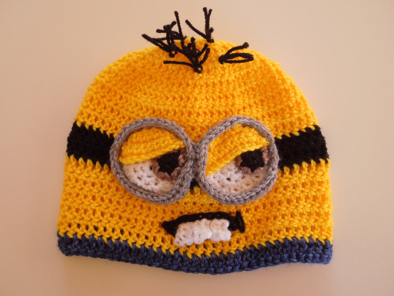Minion Crochet Pattern Crochet Beanie Easy Crochet Pattern | Etsy