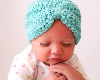 Baby Turban Crochet Pattern: Easy Preemie-18 Months (PDF Pattern)