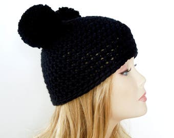 Crochet PATTERN - Bear Hat Crochet Pattern, Crochet Bear Ear Hat, Bear Beanie, Bear Ears Hat For Women - Quick and Easy Crochet Pattern