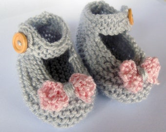 Mary Jane Baby Shoes, Baby Booties Knitting Pattern, Baby Shoes Girl, Baby Girl Booties, Mary Jane Baby Booties, Baby Shower Gift,Mary Janes