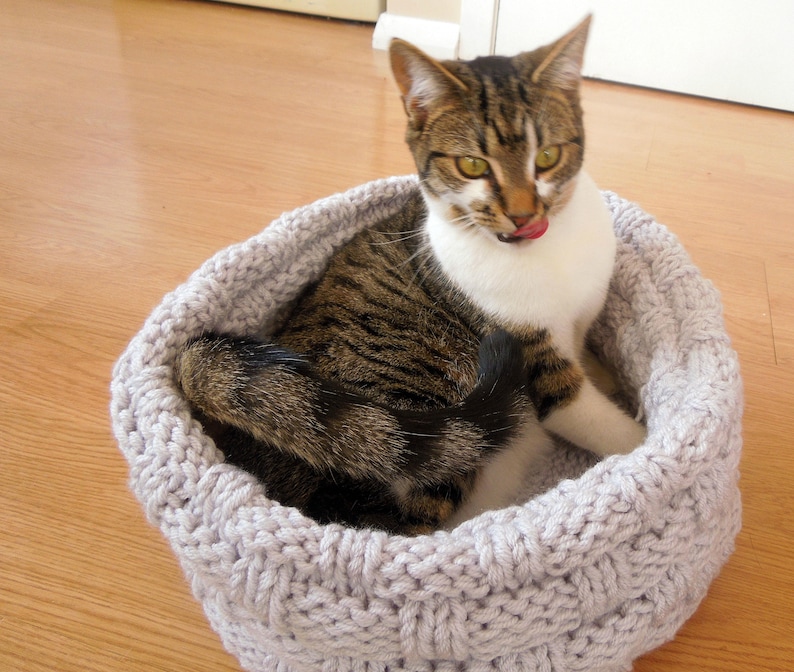 Cat Bed Knitting Pattern Pet Bed Dog Bed Wool Cat Bed Etsy