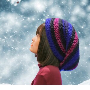 Crochet PATTERN - Slouchy Hat - Quick and Easy Project, Instant Download