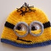 Minion Crochet Pattern, Crochet Beanie, Easy Crochet Pattern, Crochet ...