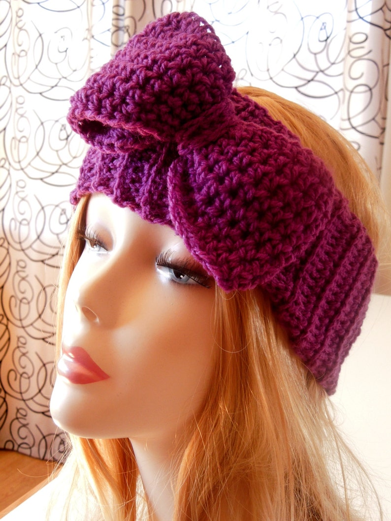 Crochet PATTERN Bow Headband Quick and Easy Project Etsy