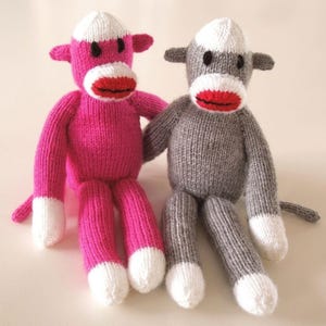 Sock Monkey Knitting Pattern: Handmade Toy (PDF Pattern)