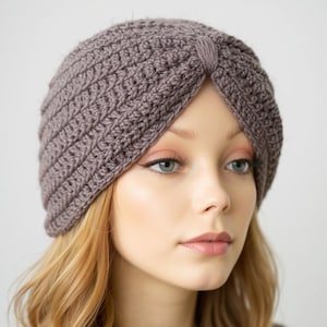 Crochet Turban Hat Pattern: Easy Adult Head Wrap (PDF Pattern)