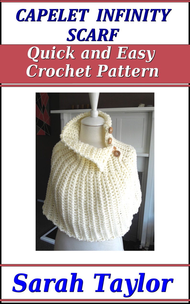 Capelet Crochet Pattern, Bridal Cape, Wedding Capelet, Bridal Capelet, Oversized Scarf, Easy Crochet Pattern, Chunky Scarf, pdf Pattern image 1