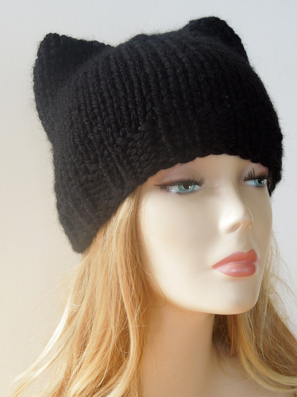 KNITTING PATTERN Cat Ear Hat Kitty Ears Hat Matching Cowl Etsy