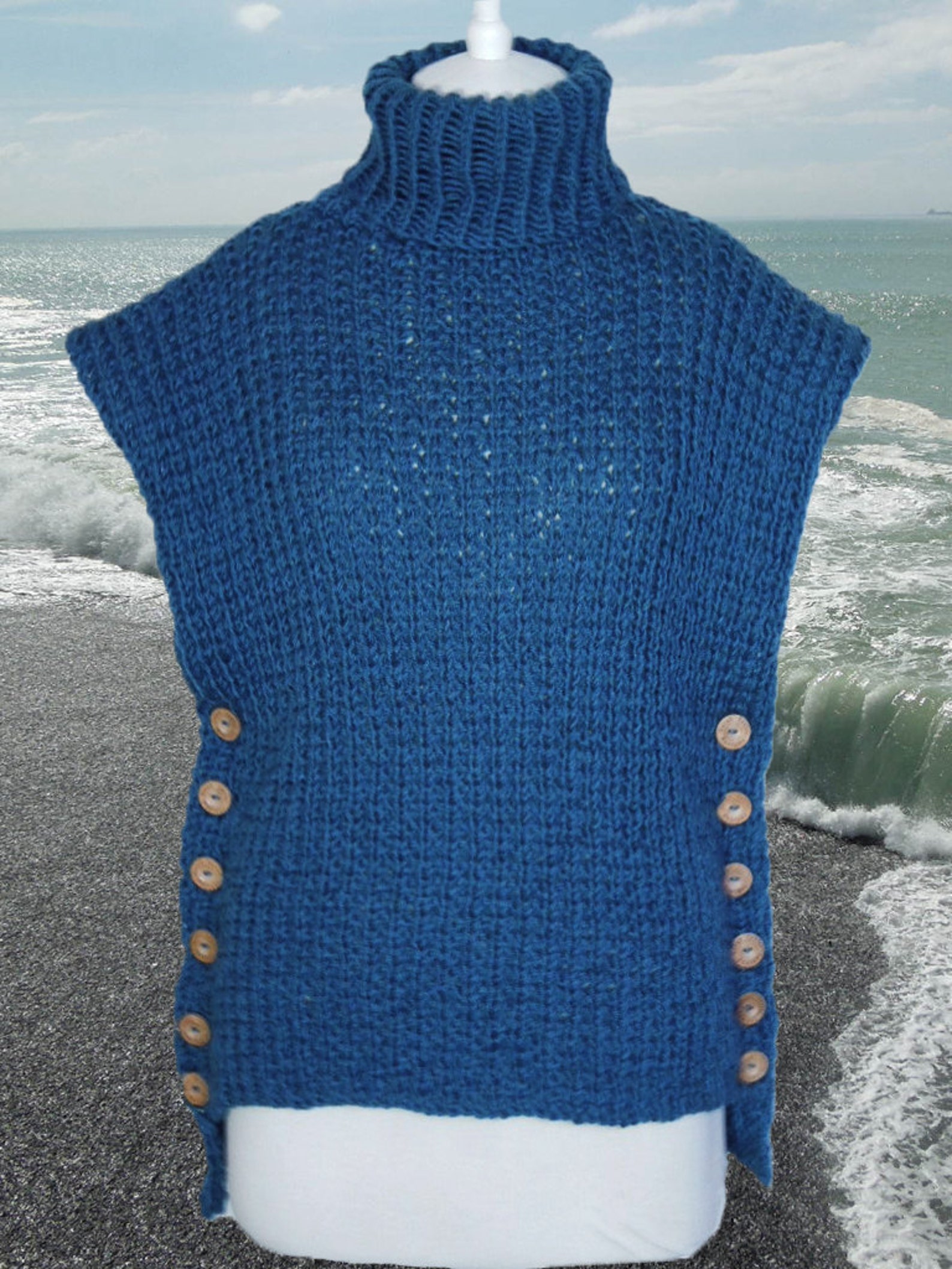 Knitting PATTERN Dunedin High Low Pullover Easy Project Etsy
