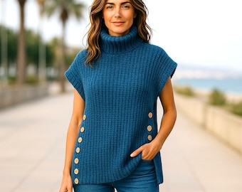 WZÓR DO ROBIENIA NA DRUK – sweter Dunedin High Low – łatwy projekt, natychmiastowe pobranie