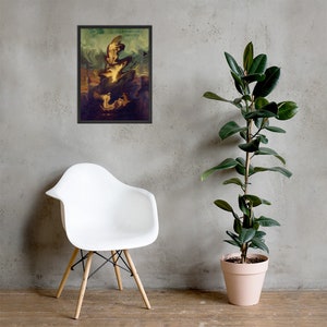 Abstract Mona Lisa, Framed Poster, Mona Lisa Fine Art Print, Leonardo Da Vinci Poster, 12&quot;x16&quot; or 18&quot;x24&quot;