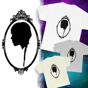 Wednesday, Unisex Heavy Tee, Gothic Style Shirt, Addams Family Gift, Tim Burton TV Show Minimalism, Gift For Girlfriend