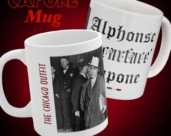 Al Capone Ceramic Mug, Gangster 11oz Coffee Mug, Italian Gift For Dad, Capone Mug For Boyfriend