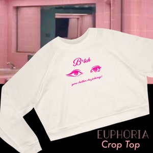 Euphoria Maddy Croptop, Euphoria Sweatshirt, Euphoria Show Gift, Gift For Girlfriend, Women's Cropped Fleece Pullover