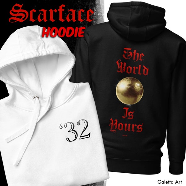 The World Is Yours Hoodie, Scarface Movie Hoodie, Gangster Sweatshirt for Boyfriend, Scarface Gift For Dad, Movie Clothing, Tony Montana