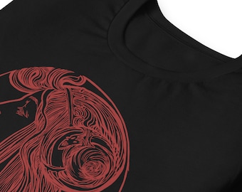 Mucha, Camiseta Unisex, Art Nouveau, Diseño Clásico