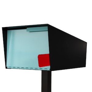 Modern Mailbox | Post Mount Mailbox | Black/Robin Egg
