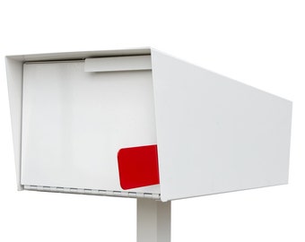 Modern Mailbox | Post Mount Mailbox | White