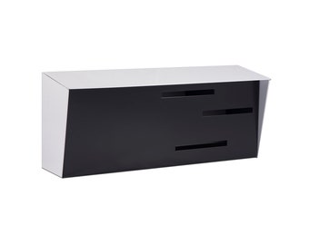 Modern Mailbox | Mid Century Modern Mailbox | Horizontal White & Black