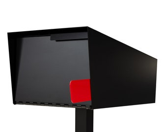 Modern Mailbox | Post Mount Mailbox | Black