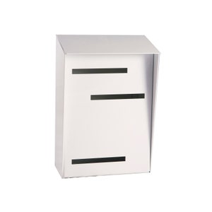 Modern Mailbox | Mid Century Modern Mailbox | Vertical White