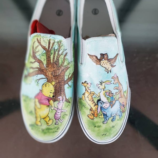 Winnie the Pooh and Friends Handpainted Shoes