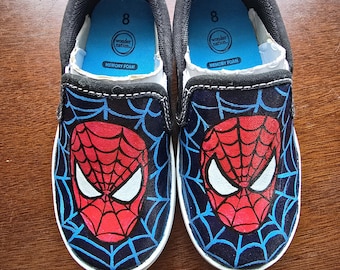 Spider Man Shoes | Hand-Painted Kids Shoes