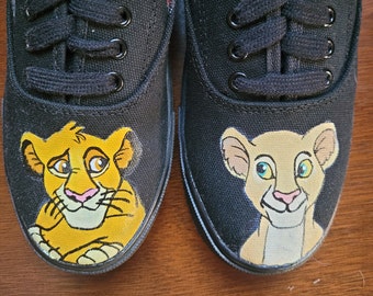 Simba & Nala Lion King | Hand-Painted Shoes