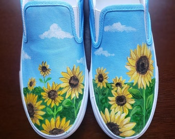 Sunflower Field | Hand-Painted Shoes