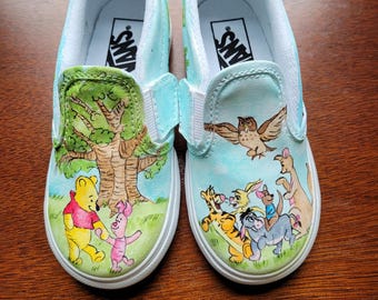 Winnie the Pooh and Friends Custom Kids Shoes | Hand-Painted Sneakers for Toddlers & Children