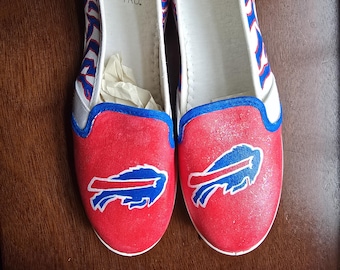 Hand Painted Buffalo Bills Shoes | NFL Fan Sneakers