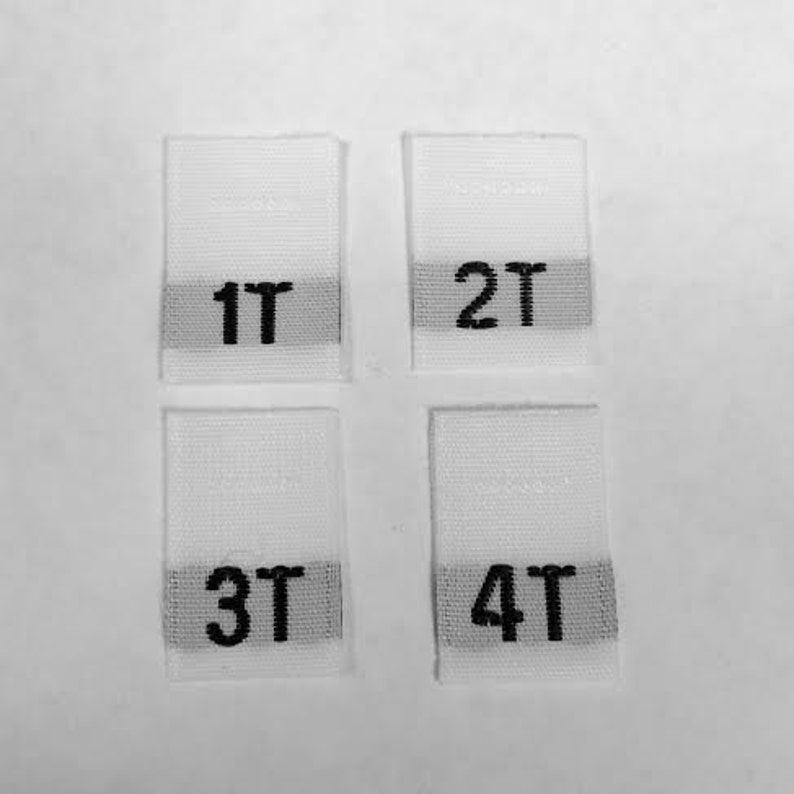 Lot 1000 Woven Clothing Size Labels Tags Tabs for Handmade Sewing Crafts White L