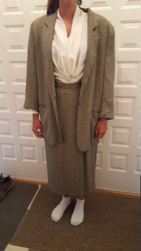 Two Piece Herringbone Suit - image 4