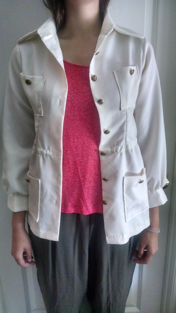 White Casual/Sport Jacket