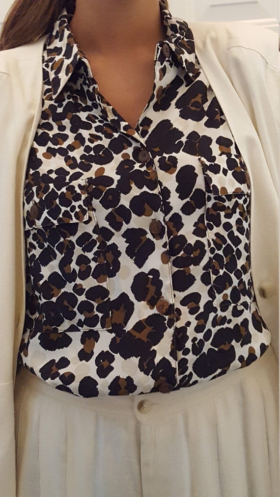 Leopard Patterned Blouse - image 5