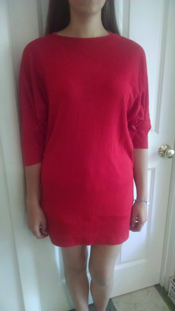 Red Tee-Shirt Dress