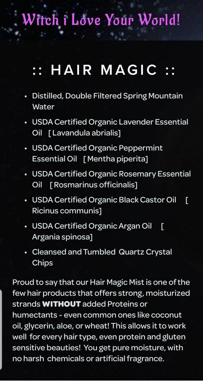 Witch I Love Your Hair All Natural Essential Oil Refreshing Etsy