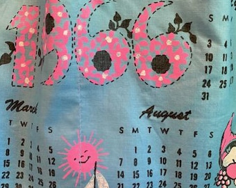 GOOD PRINT 60's〜 VINTAGE WORK APRON USA Fab Vintage 1960's Apron With Great Appliqués---butterick 3758